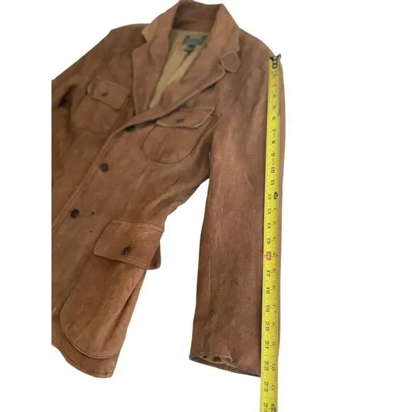VTG 70’s RALPH LAUREN COUNTRY SUEDE JACKET CHESTNUT ILGWU LOGO MADE IN USA SZ M - Picture 8 of 16